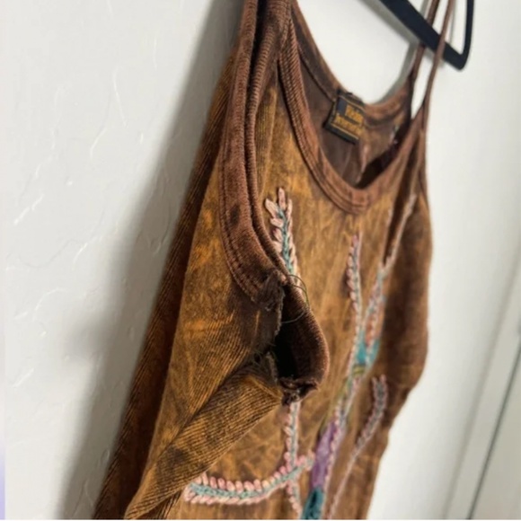 Sewn Hippie Floral Hipster Flower Rose Embroidered Boho Peasant Farm Blouse Top - Picture 6 of 12